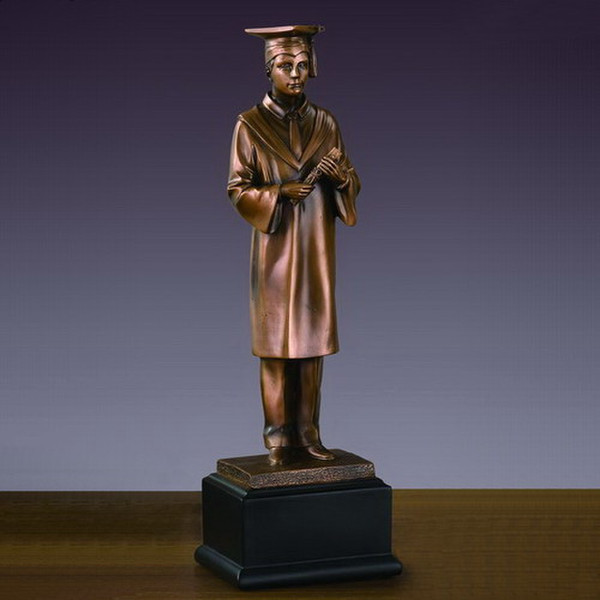 Graduate Male Sculpture Graduation Gift Boy Diploma School Statue